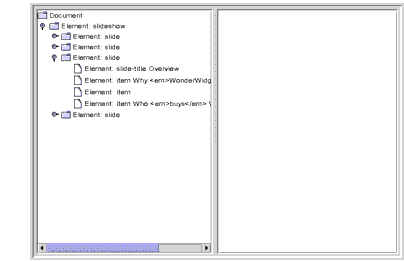 Collapsed Hierarchy Showing Text in Nodes