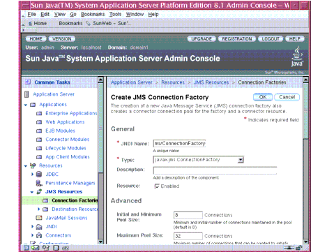 Creating a JMS Connection Factory