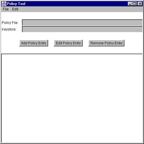 Blank Policy Tool window