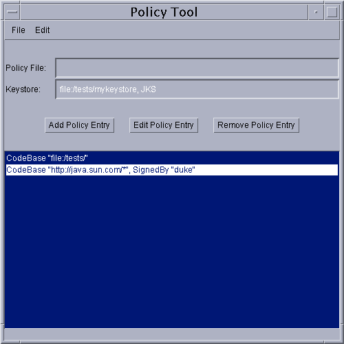 Policy Tool with Two Entries