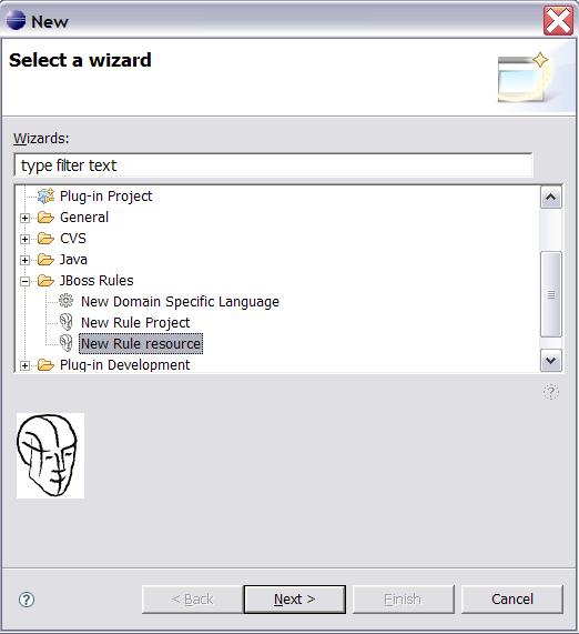 The wizard menu