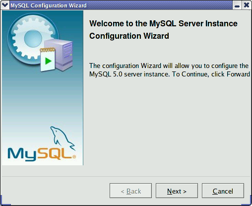 MySQL Server Configuration Wizard