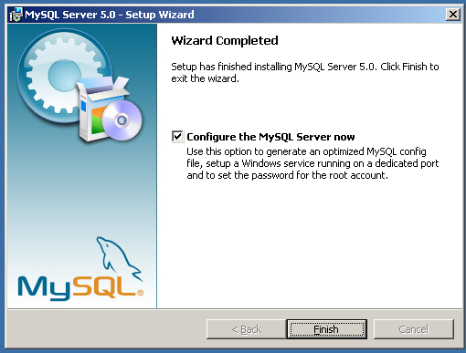 MySQL Enterprise Installer Completed
              (Windows)